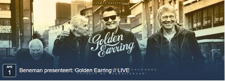 Golden Earring show ad April 01, 2017 Lichtenvoorde - Sportcentrum Kei-Fit