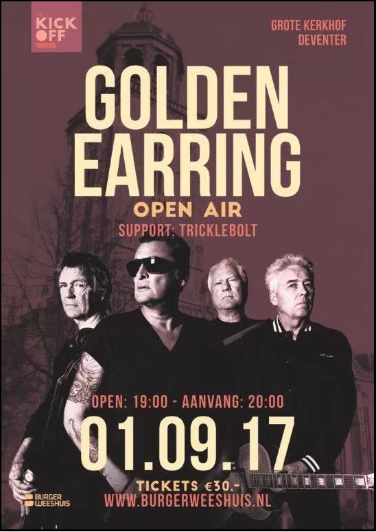 Golden Earring show ad September 01, 2017 Deventer - Open Air Grote Kerkhof