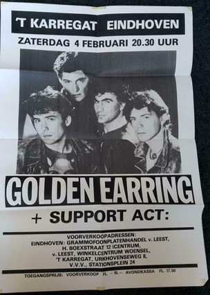 Golden Earring show poster February 04 1984 Eindhoven - ′t Karregat