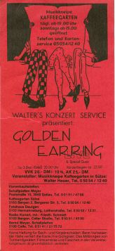 Golden Earring show ticket Bergen (Germany) - Stadthaus December 03, 1988